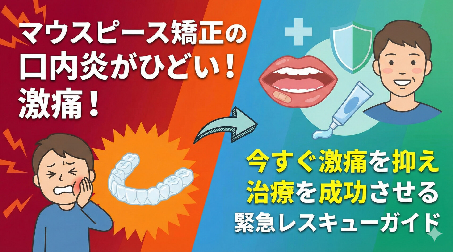 マウスピース矯正の口内炎がひどい！今すぐ激痛を抑え治療を成功させる緊急レスキューガイド